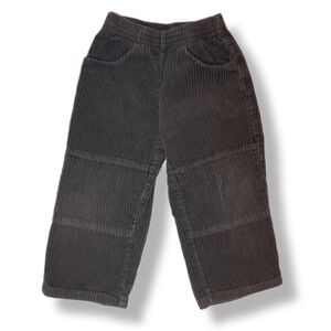 Please Mum Thick Corduroy Pull On Pants Boys Size XS Green Fall Winter